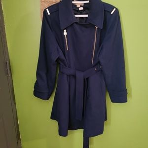 Michael Kors Plus Size Asymmetrical Belted zcoat